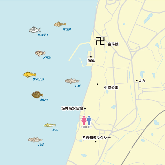 小鈴谷漁港周辺