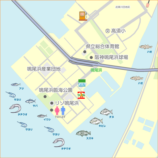 武庫川河口 陸っぱり 釣り 魚釣り 釣果情報サイト カンパリ