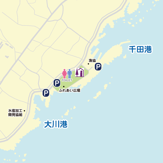 道の駅ちくら周辺の港