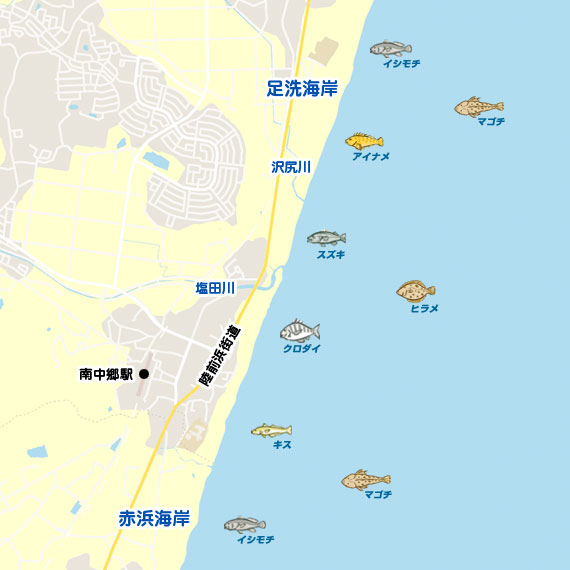 足洗海岸〜赤浜海岸