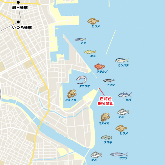 鹿児島新港 陸っぱり 釣り 魚釣り 釣果情報サイト カンパリ