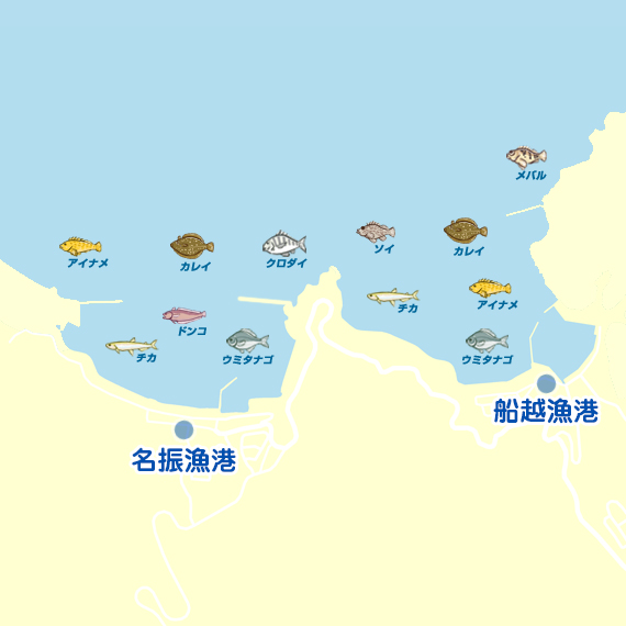 名振漁港・船越漁港