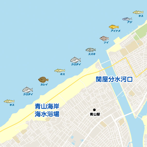 関屋分水〜青山海岸