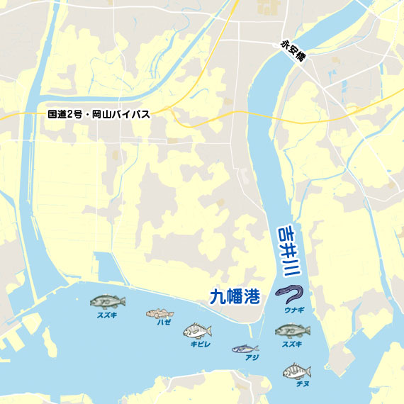 吉井川河口周辺