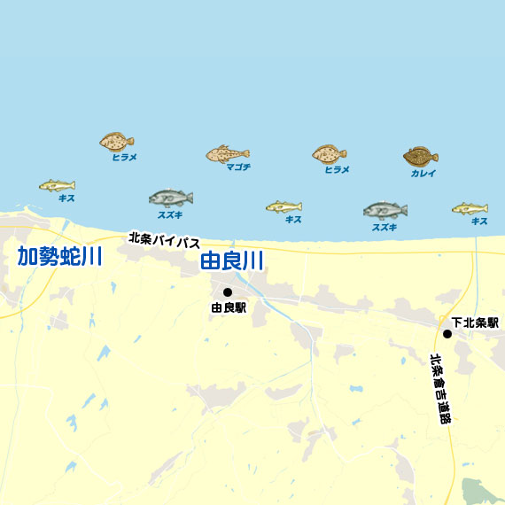 由良川河口周辺