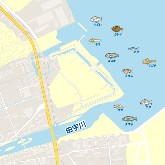 由宇川河口