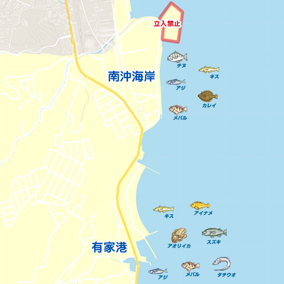 南沖海岸周辺