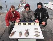 黒島の筏 エギングでアオリイカ0.6kg他…