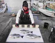 黒島の磯 良型チヌを3枚！