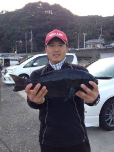 串本の磯 フカセでグレ45cm！