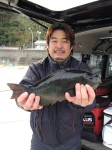 串本の磯 フカセでグレ41cm