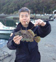 丸島でイイサイズのカワハギゲット！