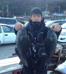 グレ釣ったどーー！！(^O^)／萩尾フカセ釣果