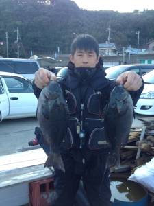 グレ釣ったどーー！！(^O^)／萩尾フカセ釣果