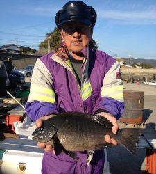 八丈でフカセ釣り、良型グレがあがりました☆