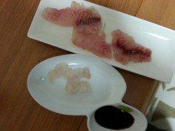 神戸メバリングランガン、お刺身でいただきました☆