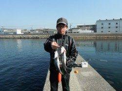 エビ撒き面白い♪泉大津RT（16日・朝）