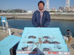 釣り公園でエギング、コウイカ大漁です♪