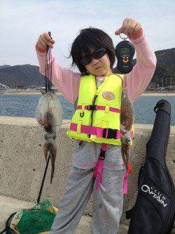 すさみ港、ヤエンでアオリGET！