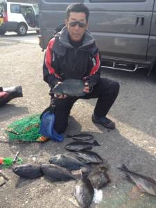 グレ、カワハギと大漁です(^^)/~~双子…