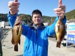 神谷一文字、ナイスサイズ・綺麗なメバルの釣果です！