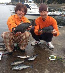 串本の磯 フカセでグレ47.7cm