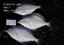 竹野 石カレイ34cm40cm41㎝