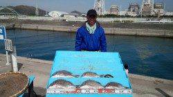 海上釣り堀でブッコミ、チヌにキビレに沢山釣れました♪