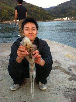 衣奈漁港 日中のエギングでアオリイカ＆コウイカ