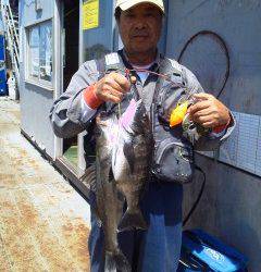 旧の赤灯台でウキ釣り、チヌ・ハネがあがりました♪