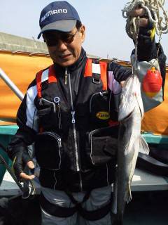 今日の沖の北でのウキ釣り、チヌ・ハネあがってます