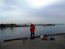 旧水上警察前でハネ！泉大津ＲＴ。朝