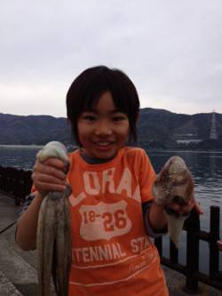 お見事！お子様がエギでタコ&コウイ…