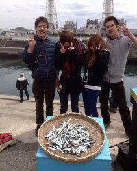 マリーナシティ海釣り公園、今日もサビキでイワシは大漁でした♪