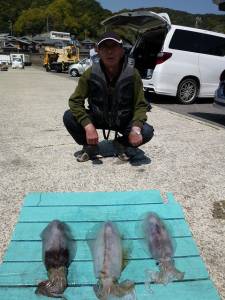 工場裏アオリイカ釣果！ヤエン大物をキャッチ…