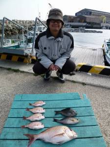 神谷沖一文字外向き　カゴ釣り釣果