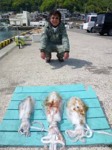 1.9kgの大物！神谷一文字エギング釣果