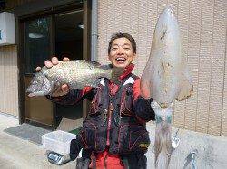 湯浅でのエギング&フカセ釣り釣果