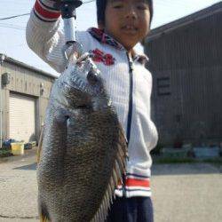 6日に子供と、エビ撒き釣りへ