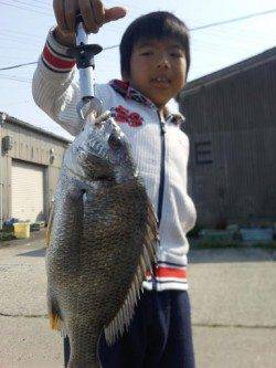 6日に子供と、エビ撒き釣りへ
