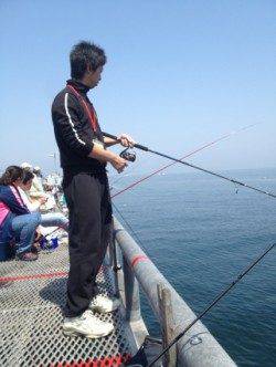 深日　昼間のリベンジで夜中にボラ