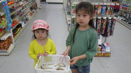 五色ケ浜 投げ釣りでキスのキッズ釣果