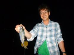 兵突でアジが釣れていました！