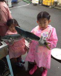 マリーナシティ海洋釣り堀 イワシをエサに青物ゲット