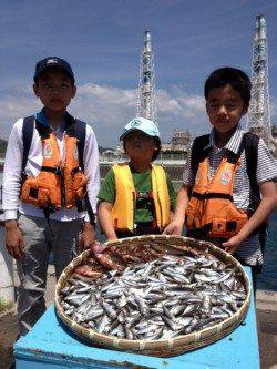 マリーナシティ海釣り公園　サビキでイワシ＆豆アジ大漁