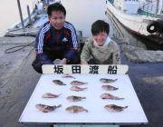 黒島の磯 ワーム使用でガシラ12匹