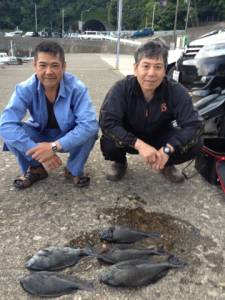 串本の磯 フカセでグレ〜41cm5匹