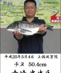 上佐波賀 年無しチヌ50.4cm