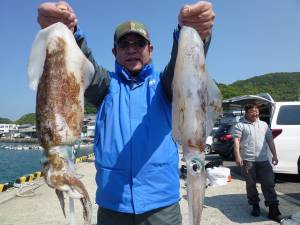 神谷一文字　夜通し便でアオリイカ800g2…