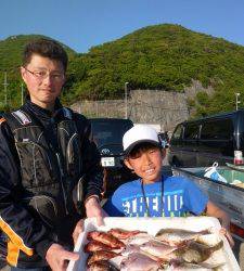 神谷一文字 カゴ釣りでイサギ、チャリコ、ガシラなどの釣果